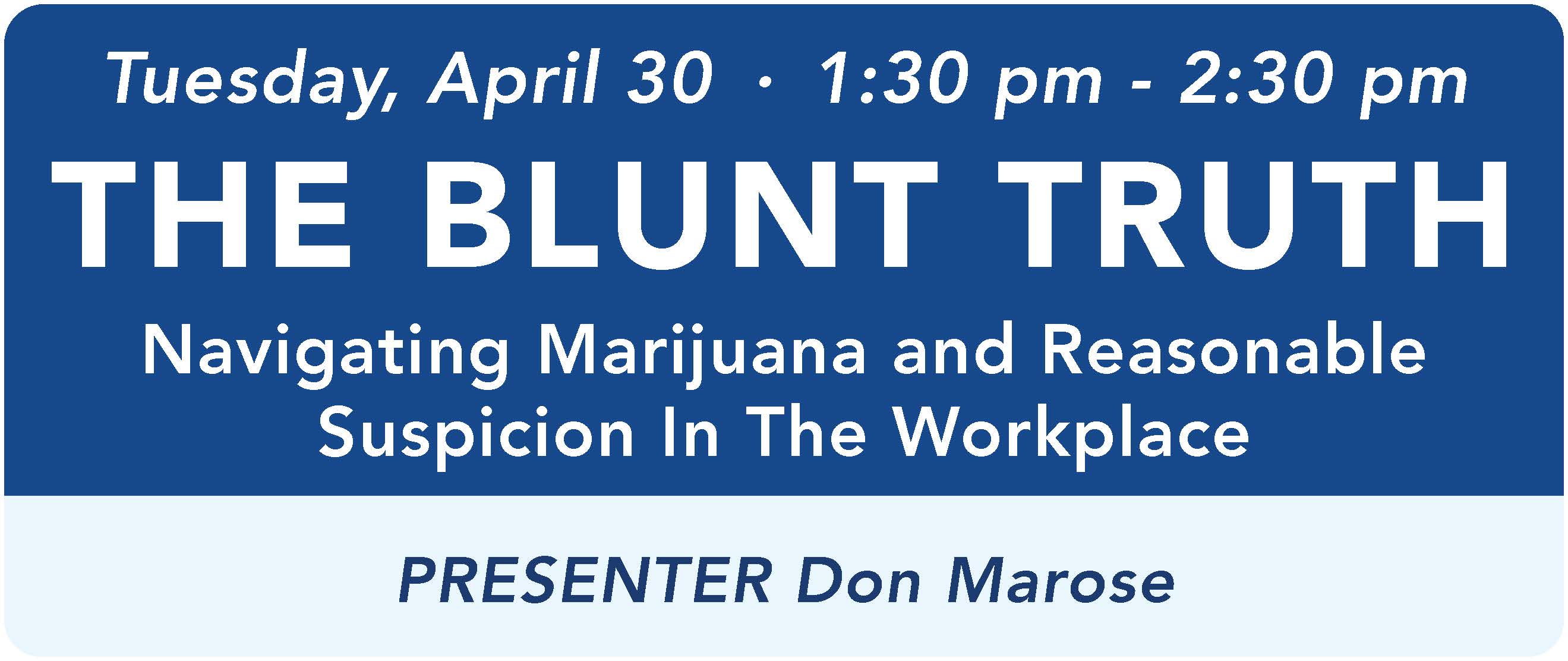 card for the Blunt Truth Navigating Marijuana and Reasonable Suspicion in the Workplace